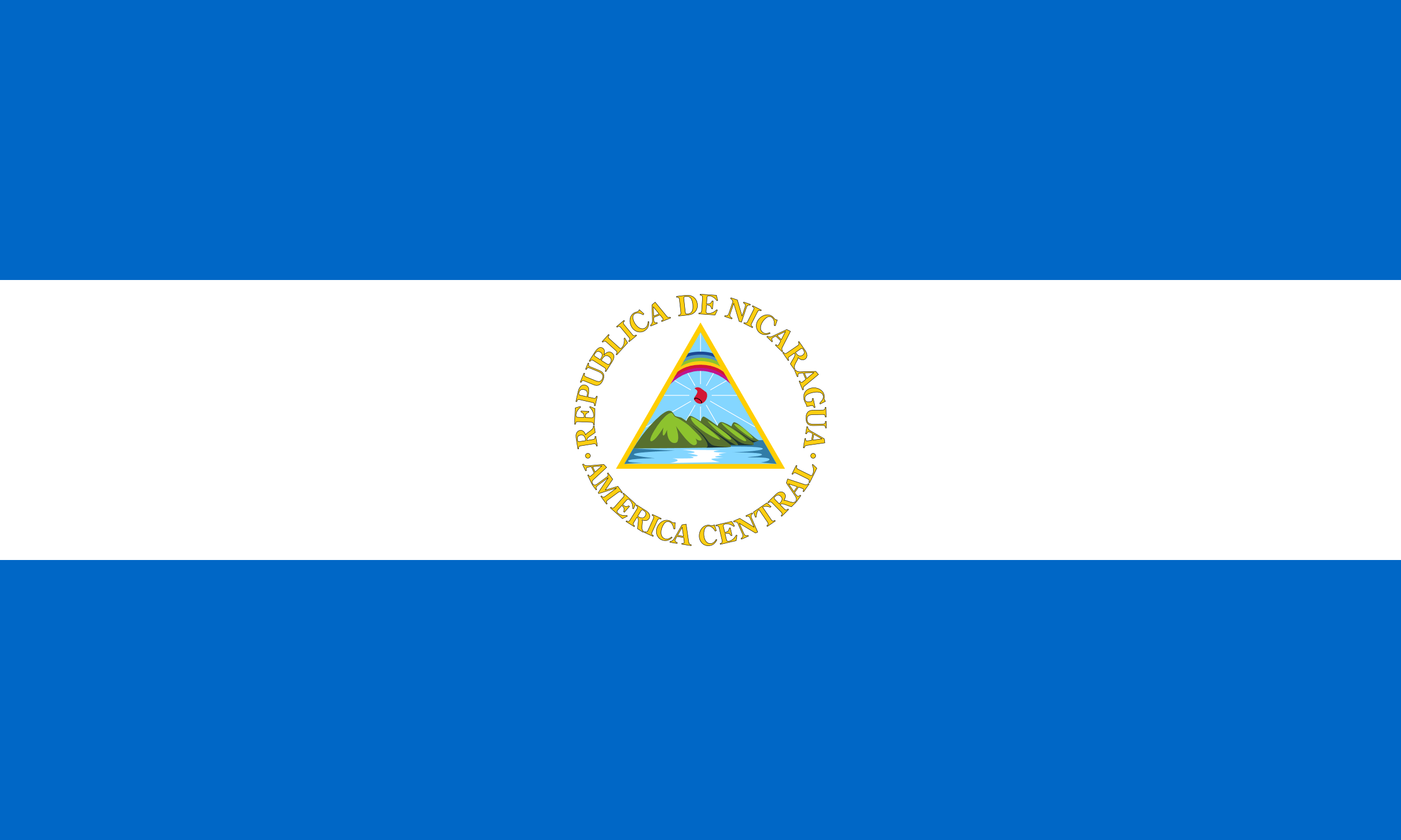 the image shows the nicaraguan flag